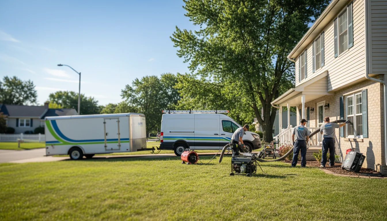 Flooded Basement Restoration And Cleanup With Repair in Sycamore, IL near me